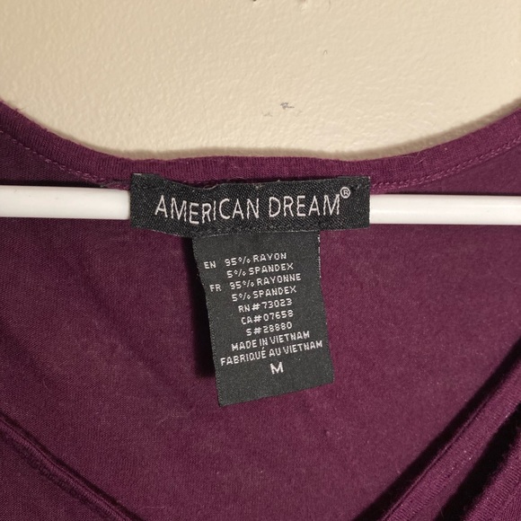American Dream Burgundy Tee - Picture 4 of 4